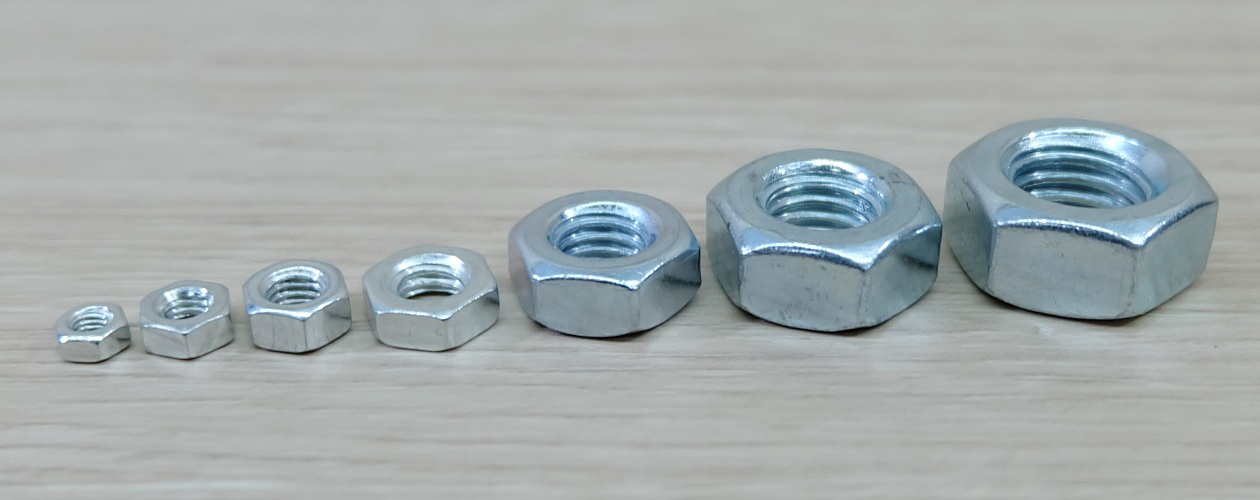 Hex Nuts M10x1.5mm (20ตัว/ถุง) Carbon Steel Galvanized