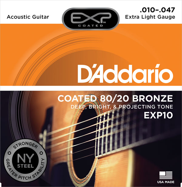 สายกีตาร์โปร่ง D'Addario EXP10