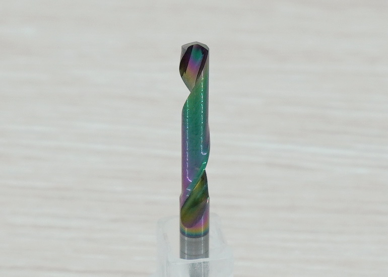 [เกรด 5A] - Single Flute DLC Coating 4x4x22 High Efficiency End Mill, Shank 4mm