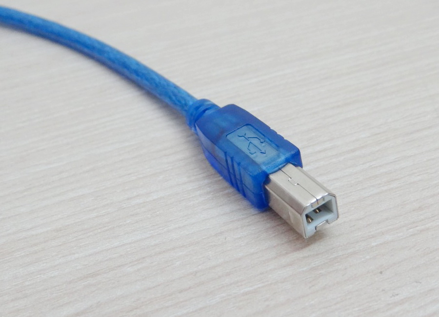 30cm USB 2.0 to USB 1.1 (Male-Male) Data Transfer Cable Transparent Blue