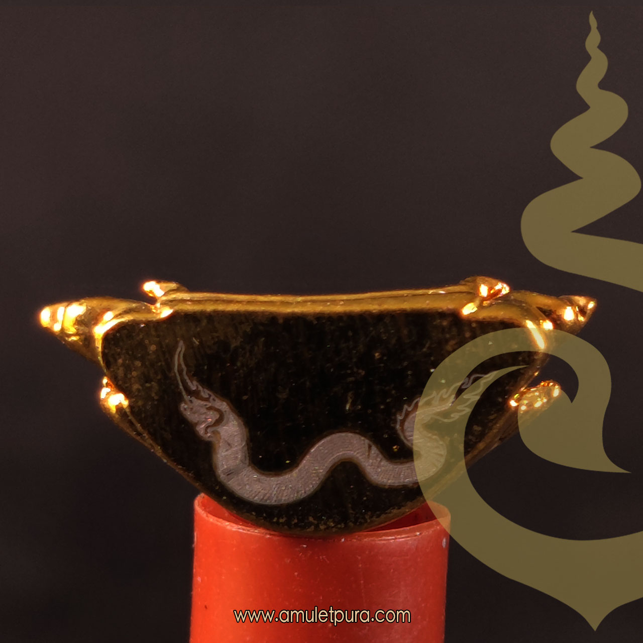 หลวงพ่อพระใส (เนื้อกะไหล่ทอง) รุ่นแผ่บารมี (รุ่นฟ้าผ่า) ปี58 วัดโพธิ์ชัย จ.หนองคาย (มีโค้ดรูปพญานาคใต้ฐาน)