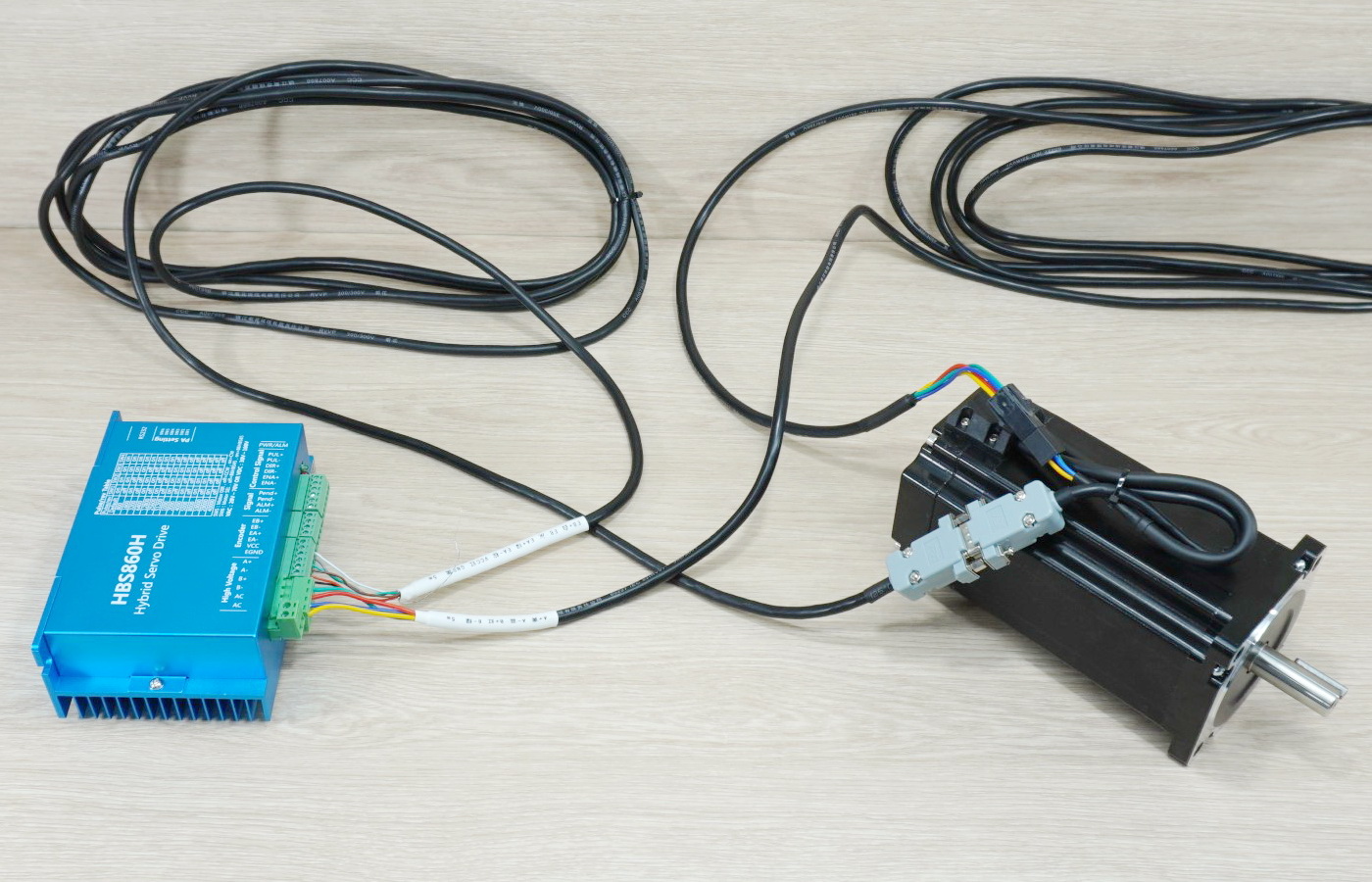 Hybrid Closed-Loop Stepper Motor (Nema34) 86HBS120 แรงบิด 12N.m 5.6A Shaft 14mm + HBS860H Driver