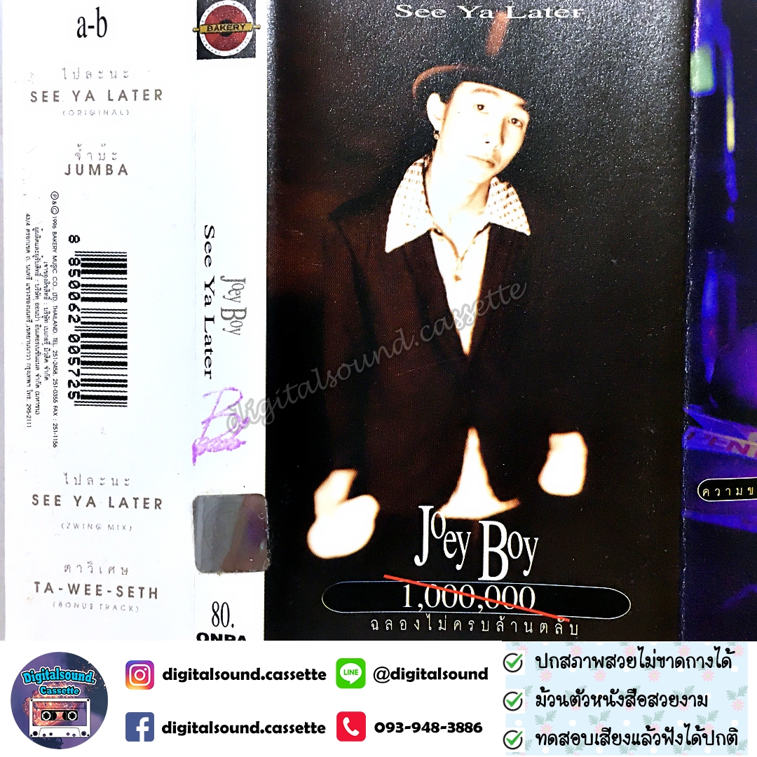 เทปคาสเซ็ท เทปเพลง JOEY BOY โจอี้ บอย อัลบั้ม See ya later ฉลองไม่ครบล้านตลับ