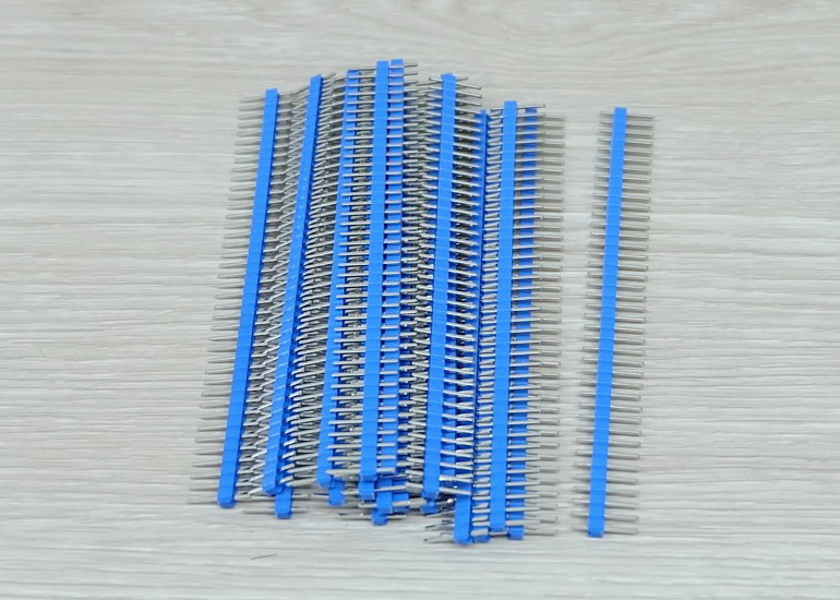 Pin Header - Blue ตัวผู้ขาสั้น 2.54 mm แถว 40 Pin (แพ็ค 20 แถว)