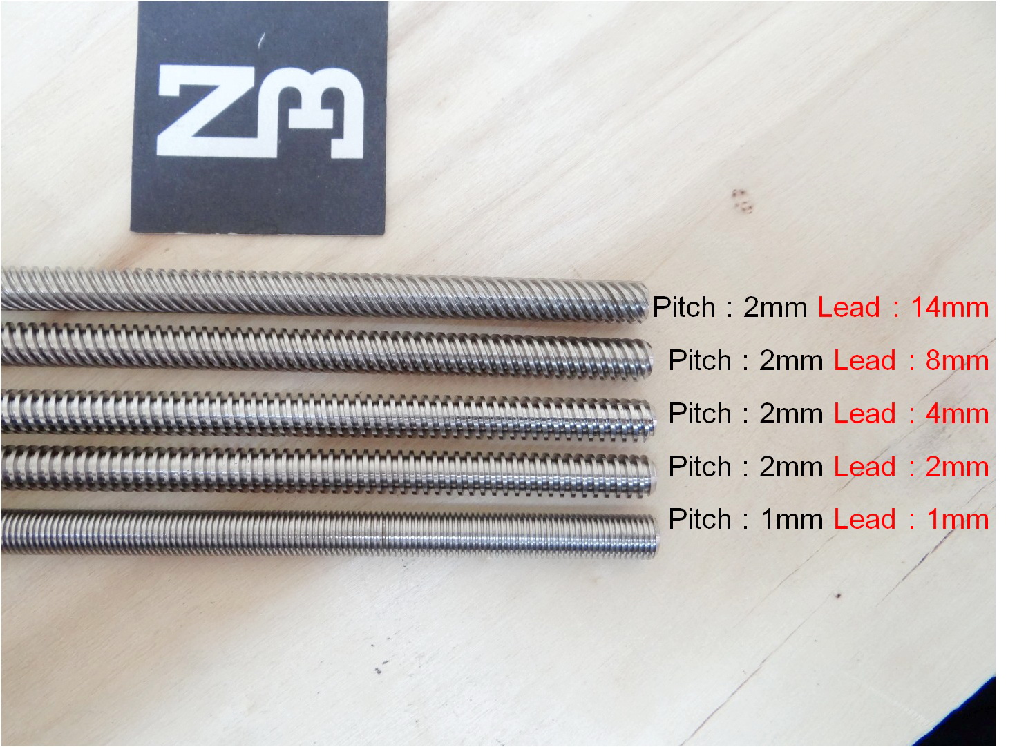 T8 Lead Screw Dia 8mm ยาว 350mm (Lead 2mm) + Copper Nut