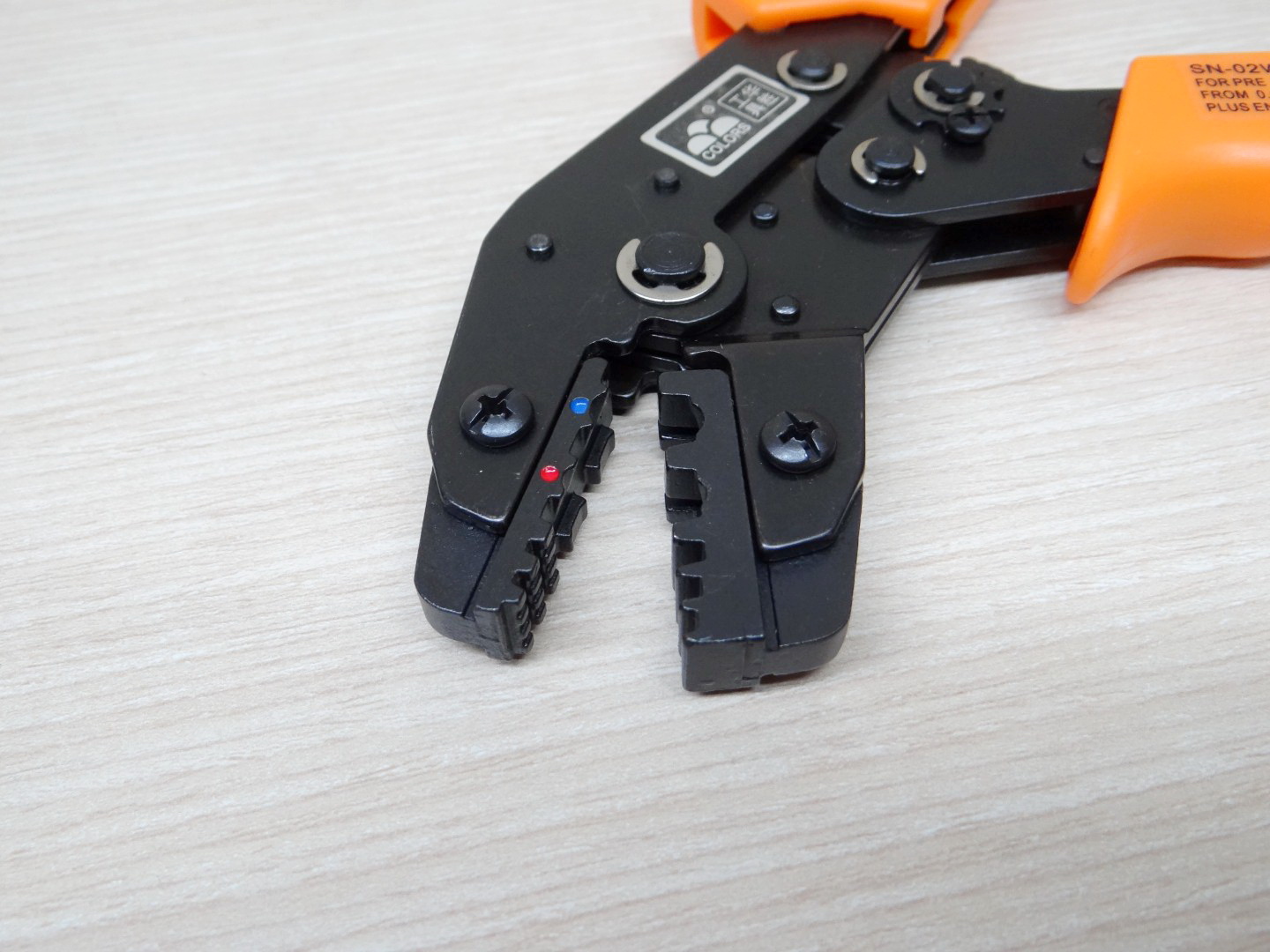 SN-02WF2C คีมเข้าหัวสายไฟ Crimping plier hand tool wire 0.14 - 2.5mm AWG 20-13