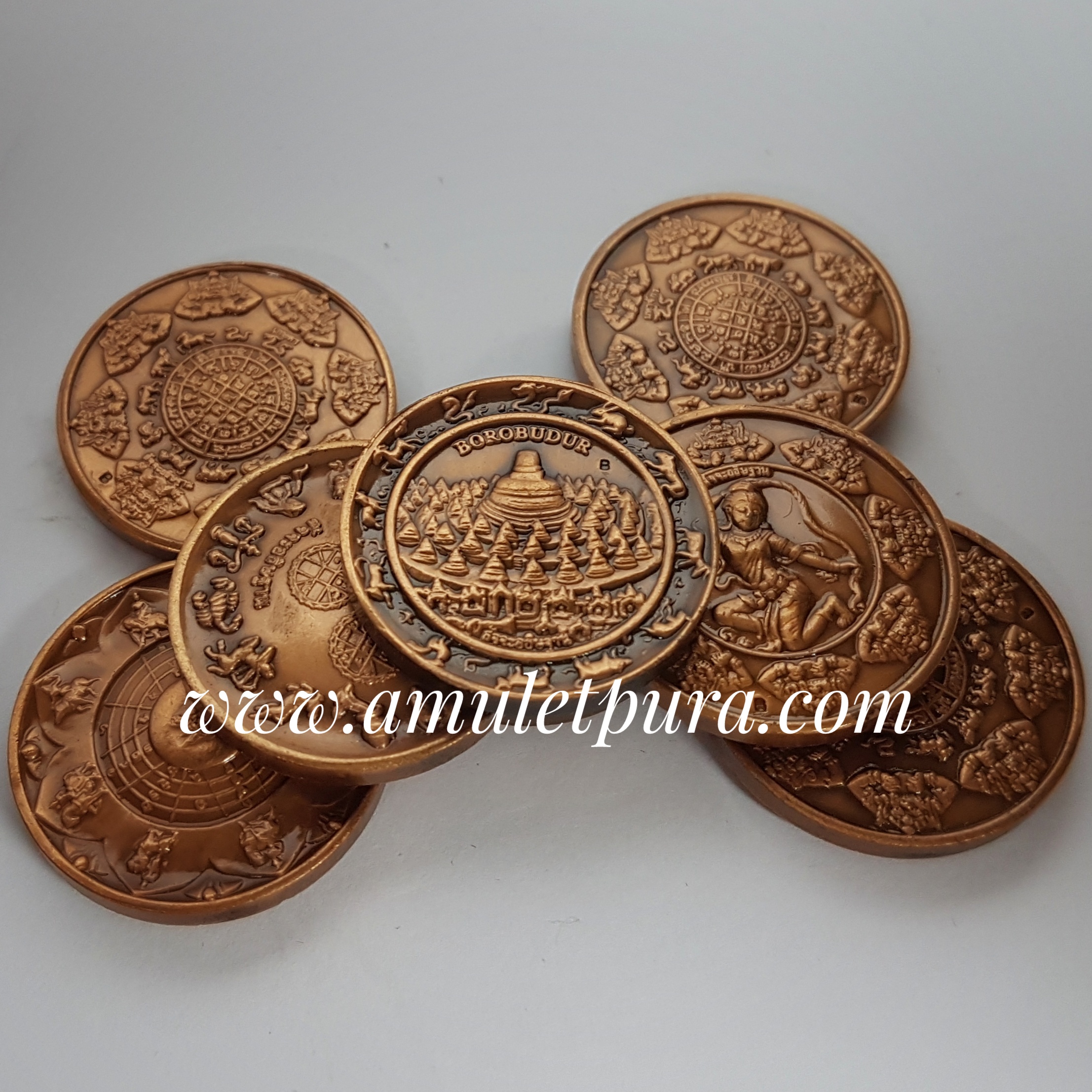 จตุคามรามเทพ รุ่นสัจจะอธิษฐาน หลังยันต์พระแม่ธรณี(ทองแดง ขนาด 5 ซม.)ปี50 อ.ลักษณ์ เรขานิเทศ