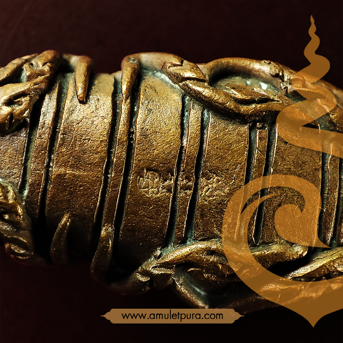 พญาต่อหัวเสือ (เนื้อชนวน) หลวงปู่ชุมสาย วัดระเริง จ.นครราชสีมา (มีโค้ด)