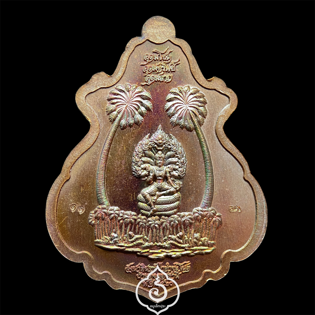 เหรียญปาดตาล ปาฏิหาริย์เจ้าปู่ศรีสุทโธ (เนื้อประกายรุ้งฝังนิล) รุ่นอุดมโขค โภคทรัพย์ ปี60 ป่าคำชะโนด จ.อุดรธานี (มีโค้ด หมายเลข 11)