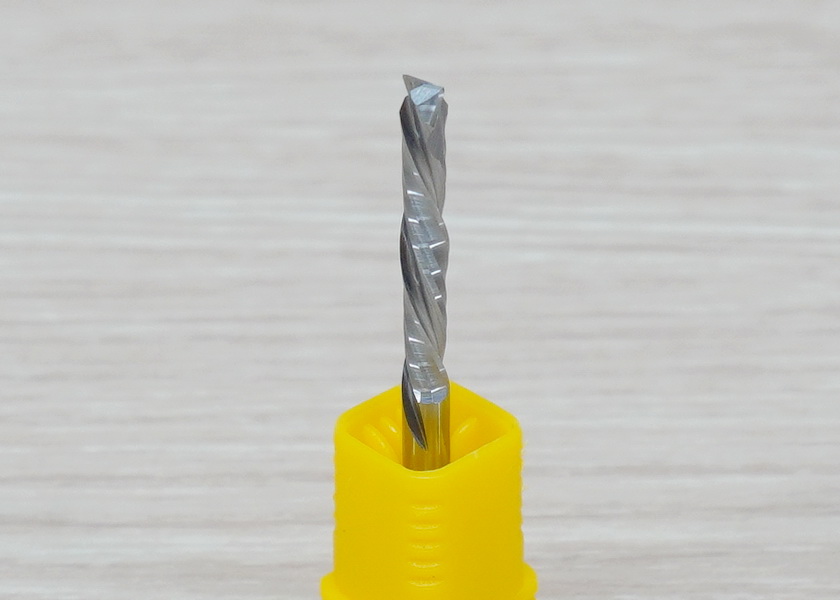 Double-Edged Compound Milling Cutter 3.175x3.175x22mm Blade Spiral Carbide เกรด 3A