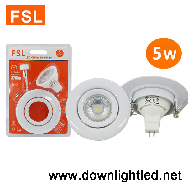 ดาวน์ไลท์ LED ยี่ห้อFSL 5w (แสงส้ม)