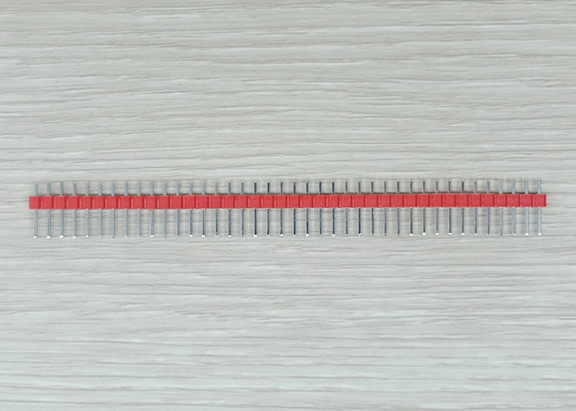 Pin Header - Red ตัวผู้ขาสั้น 2.54 mm แถว 40 Pin (แพ็ค 20 แถว)