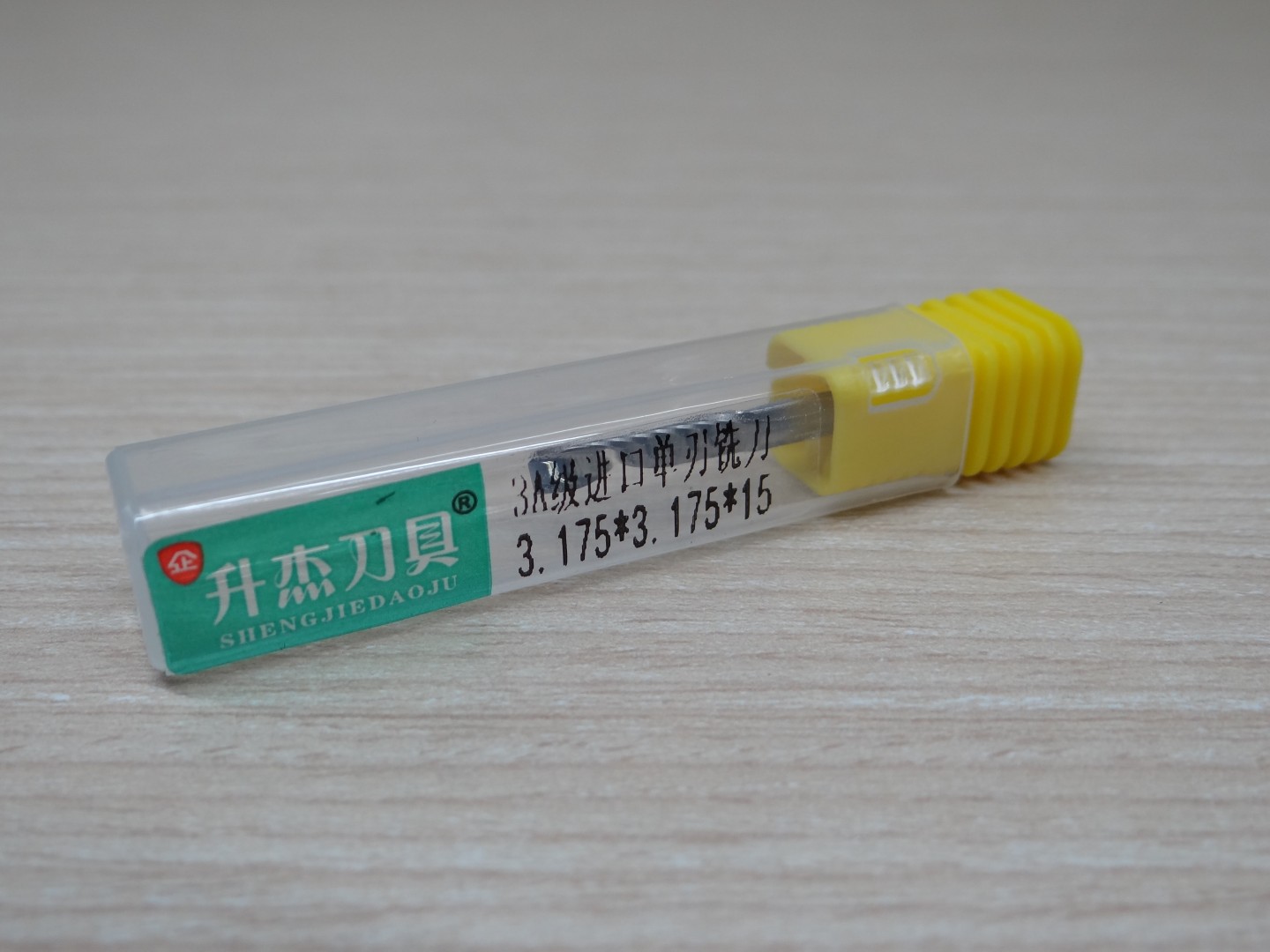 Wood/Acrylic - 3.175x3.175x15mm Single Flute Bit Carbide End Mill (SHKxCEDxCEL) เกรด 3A