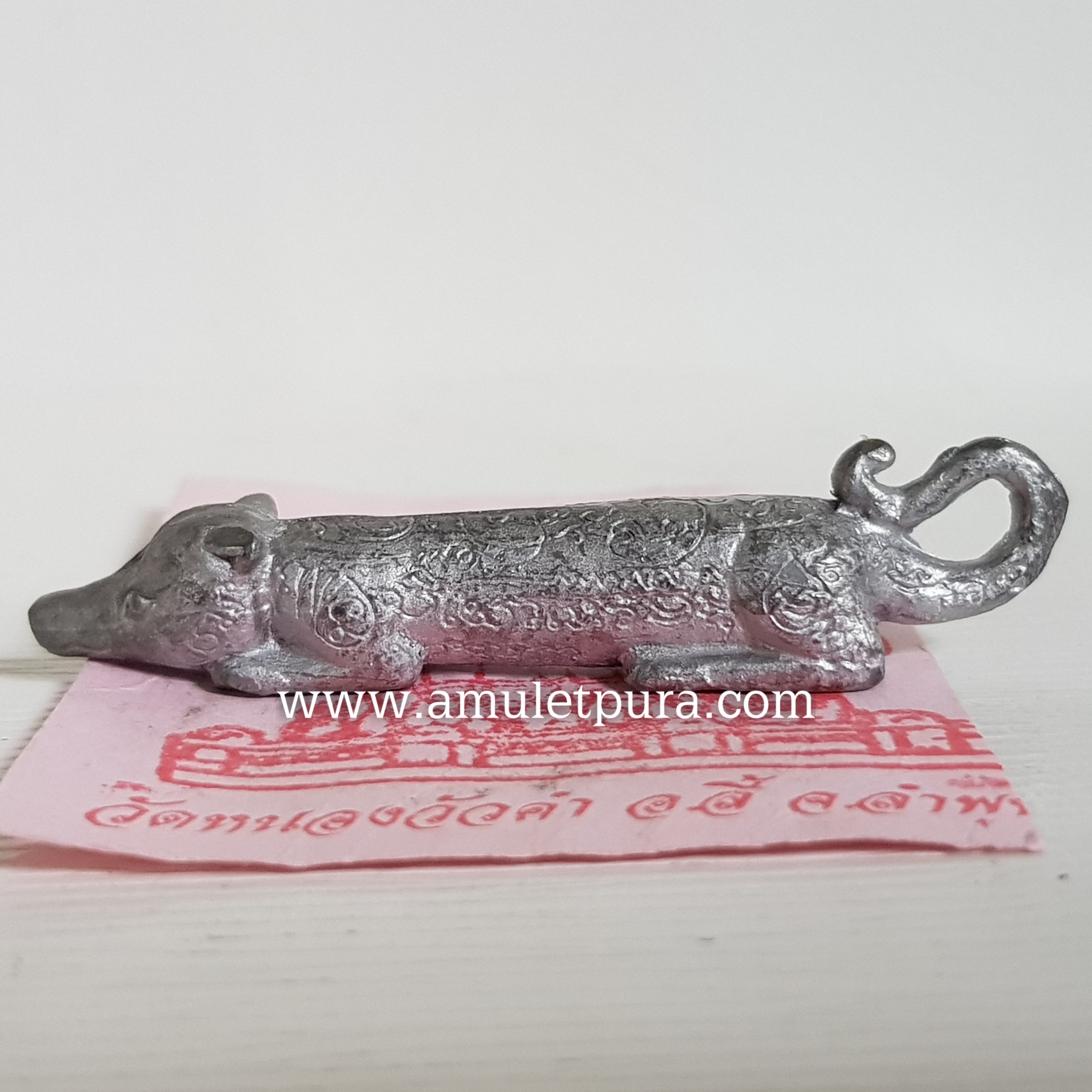 ลูกกรอกชะมดหมอบกระดกหาง(ตะกั่วน้ำนม)ปี52 หลวงปู่ครูบาบุดดา วัดหนองวัวคำ จ.ลำพูน