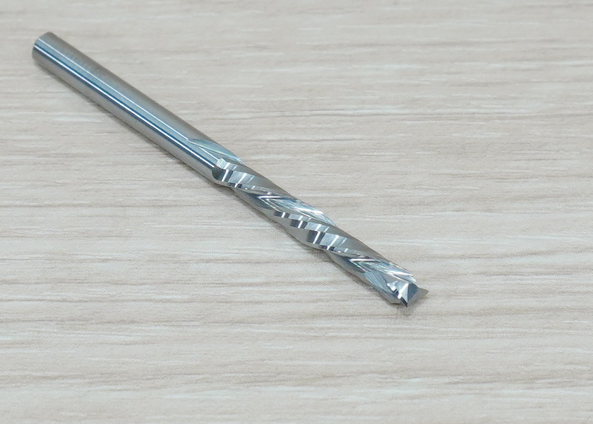 Double-Edged Compound Milling Cutter 3.175x3.175x22mm Blade Spiral Carbide เกรด 3A