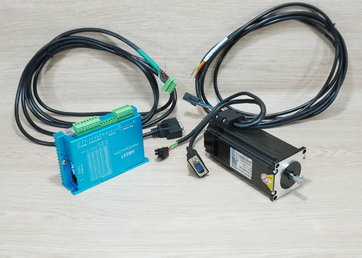 Hybrid Closed-Loop Stepper Motor (Nema23) 57HBS36 แรงบิด 3.6N.m 4A Shaft 8mm + HBS57 Driver
