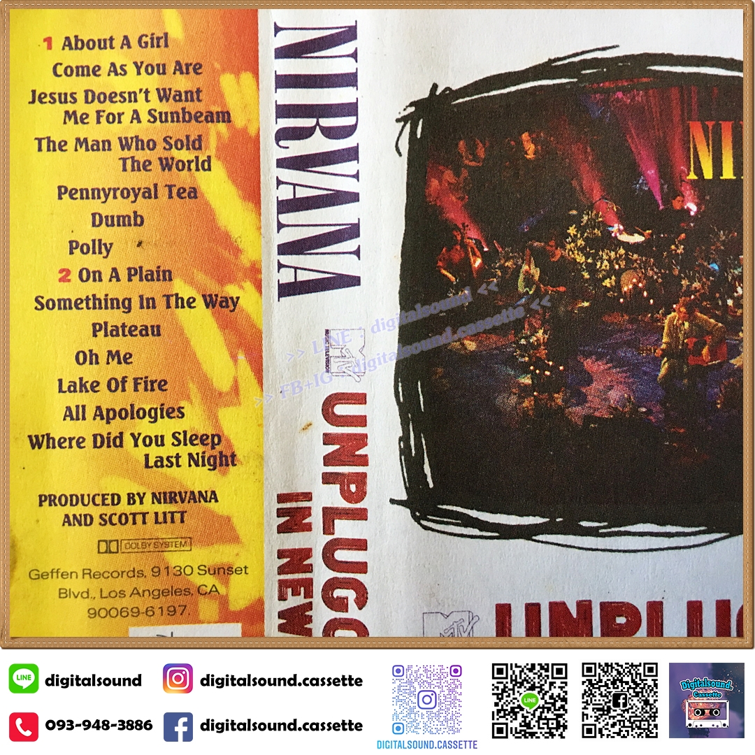 เทปคาสเซ็ท nirvana อัลบั้ม MTV Unplugged in New York