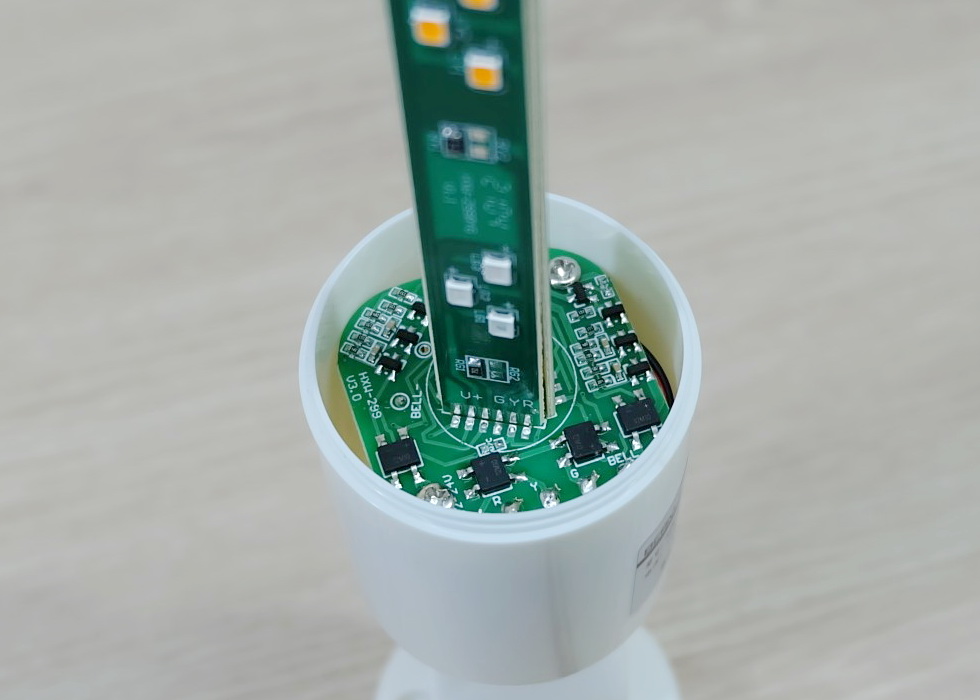 LED 12-24V DC (BEM-X-50-3U-D) Stack Alarm LED Indicator Lamp (Red, Yellow, Green, มีเสียง ไม่กระพริบ)