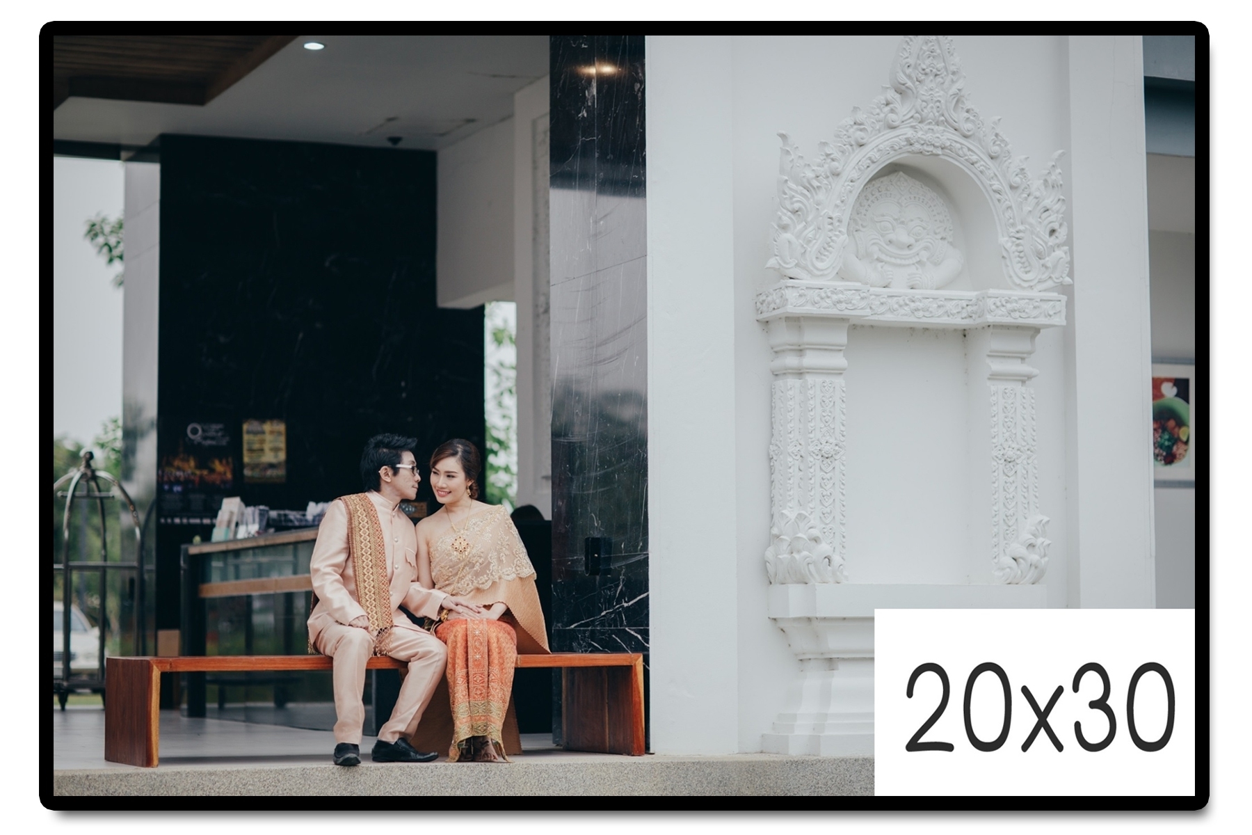 กรอบรูปแต่งงาน รูปภาพกรอบลอย ขนาด 20x30