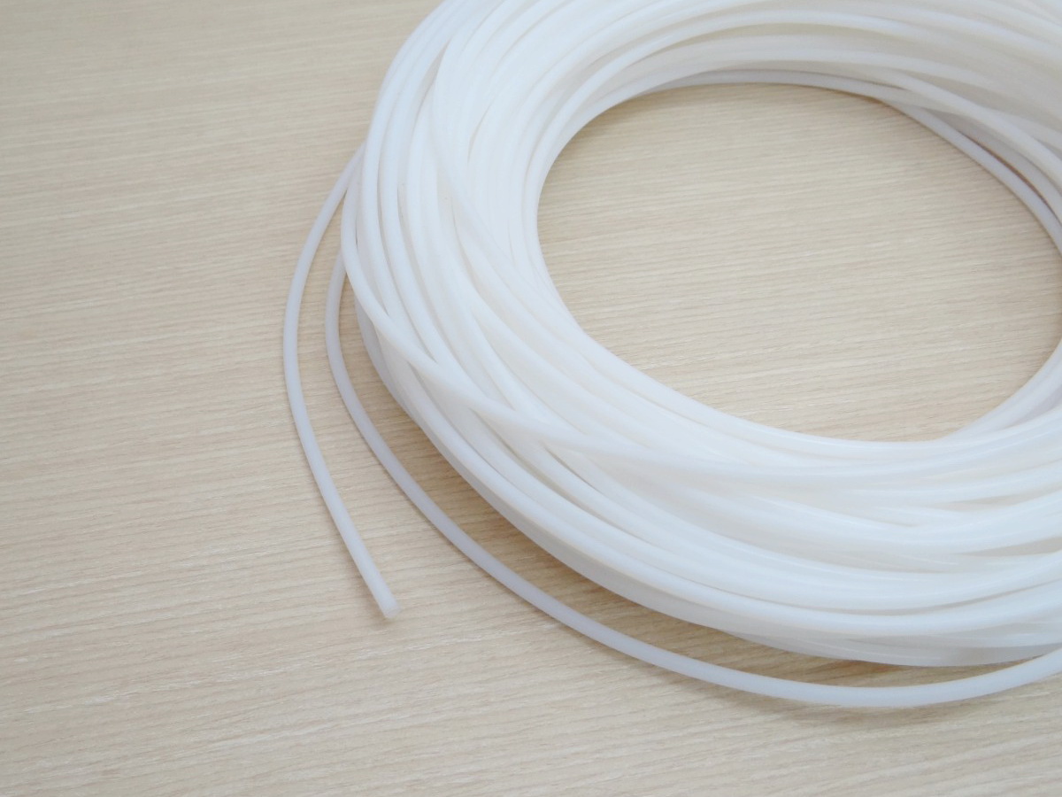 PTFE (สีขาว) Teflon Tubes ID 2mm, OD 4.1mm (ราคา/1เมตร)