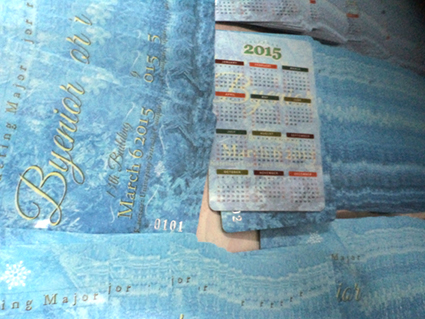 รับทำการ์ดที่ระลึก ผลิตการ์ดปฏิทิน พิมพ์บัตรนักสะสมการ์ด Pvc 0.3 ดัดโค้งงอได้