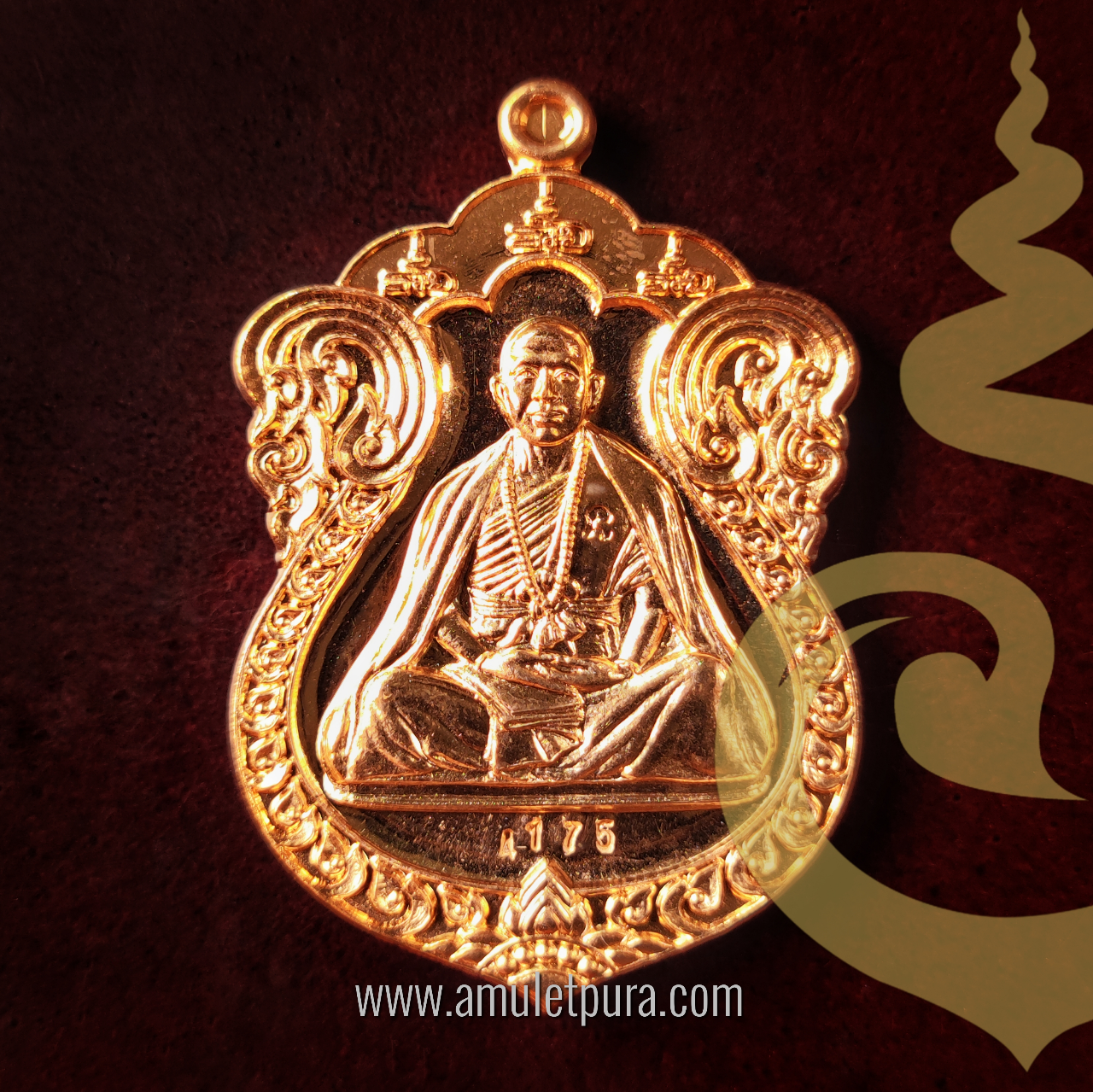 เหรียญเสมา รุ่นเจริญพร (เนื้อทองแดง) ปี55 ครูบาอริยชาติ วัดแสงแก้วโพธิญาณ จ.เชียงราย (มีโค้ด หมายเลข 4175)