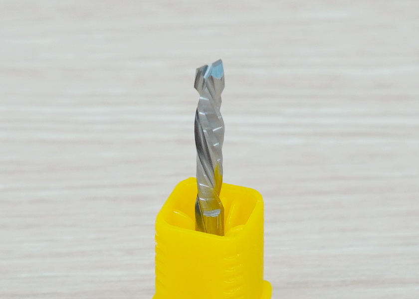 Double-Edged Compound Milling Cutter 3.175x3.175x17mm Blade Spiral Carbide เกรด 3A