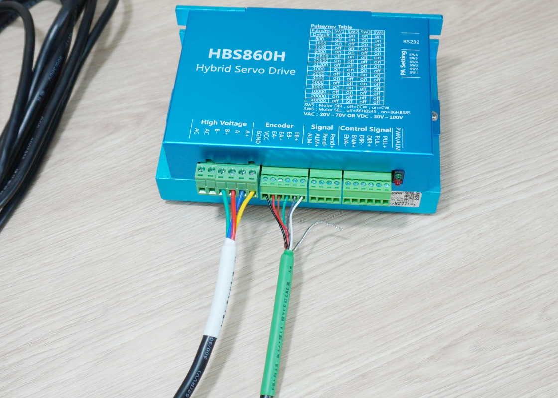 Hybrid Closed-Loop Stepper Motor (Nema34) 86HBS120 แรงบิด 12N.m 5.6A Shaft 14mm + HBS860H Driver