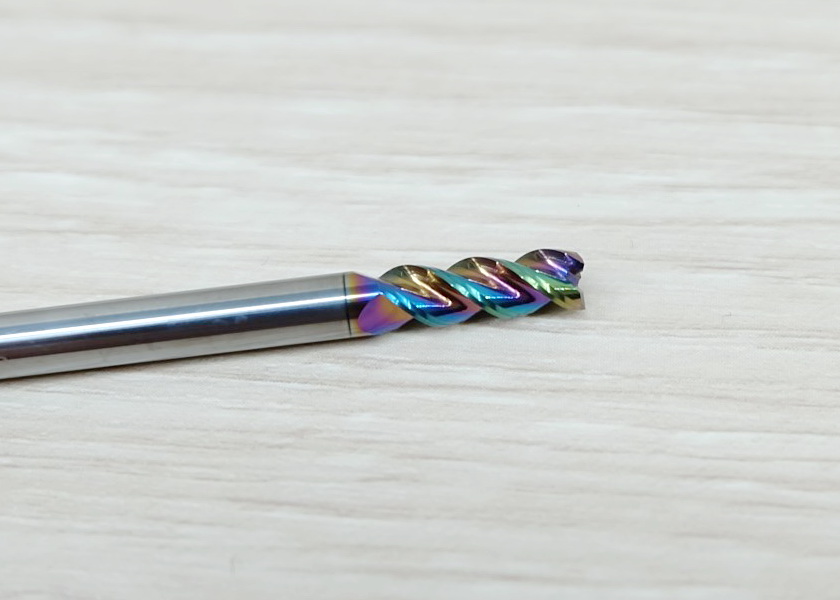 3-Flute DLC Coating 4x12x4mm 50L HRC60 High Efficiency End Mill, Shank 4MM