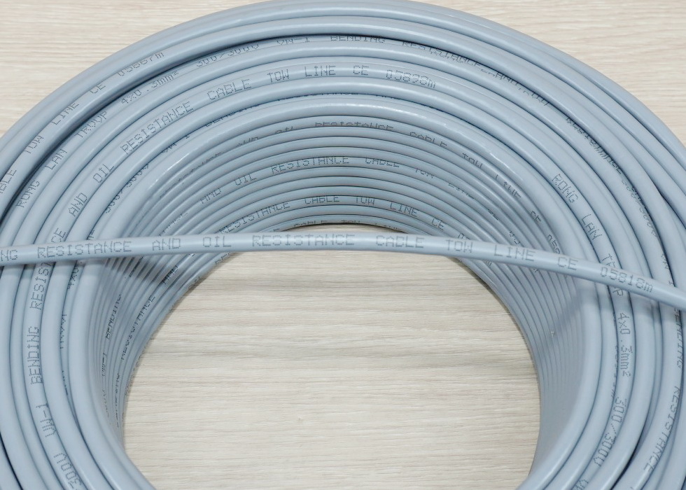 4 core x 0.3 mm² Shielded Wire TRVVP Bending Resistant High Flexible Cable (1m)