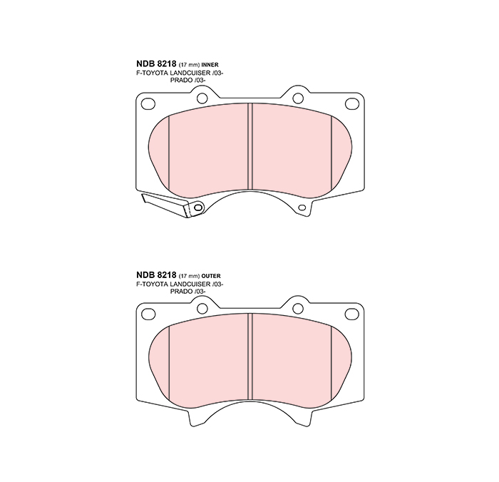 ผ้าเบรค Nexzter Mu Spec - Fortuner ปี 08-12 (หน้า)