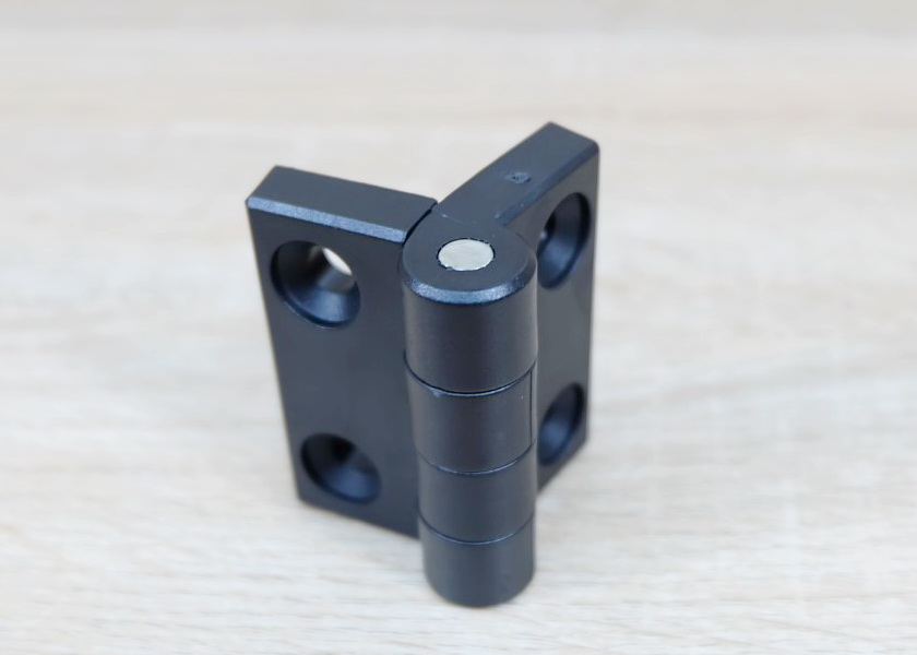 บานพับพลาสติกไนลอน Hinge for Alu-Profile 4040 ระยะรู 40x30 mm