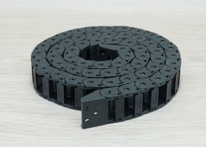 10 X 20 mm Cable Drag Chain R18mm ยาว 1M และ End Connectors (Bridge open outside)