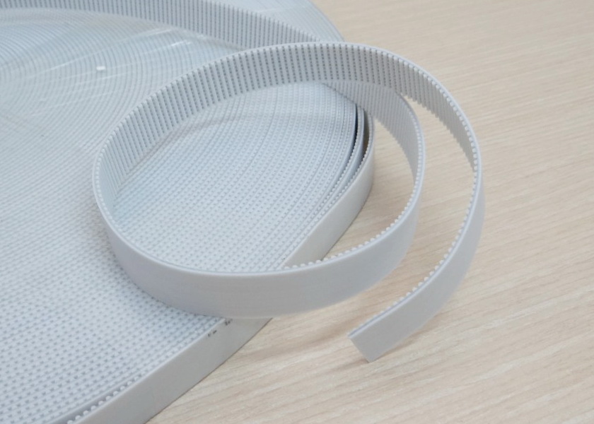 2GT-15mm PU Timing Belt Steel Core สีขาว (สานแถบเส้นเหล็กในสายพาน ราคา/1เมตร)