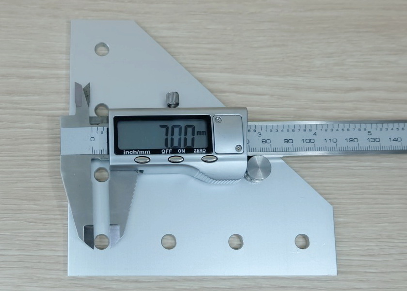 White L-90 degree joint plate 7-Hole สำหรับ Series 30 Alu Profile