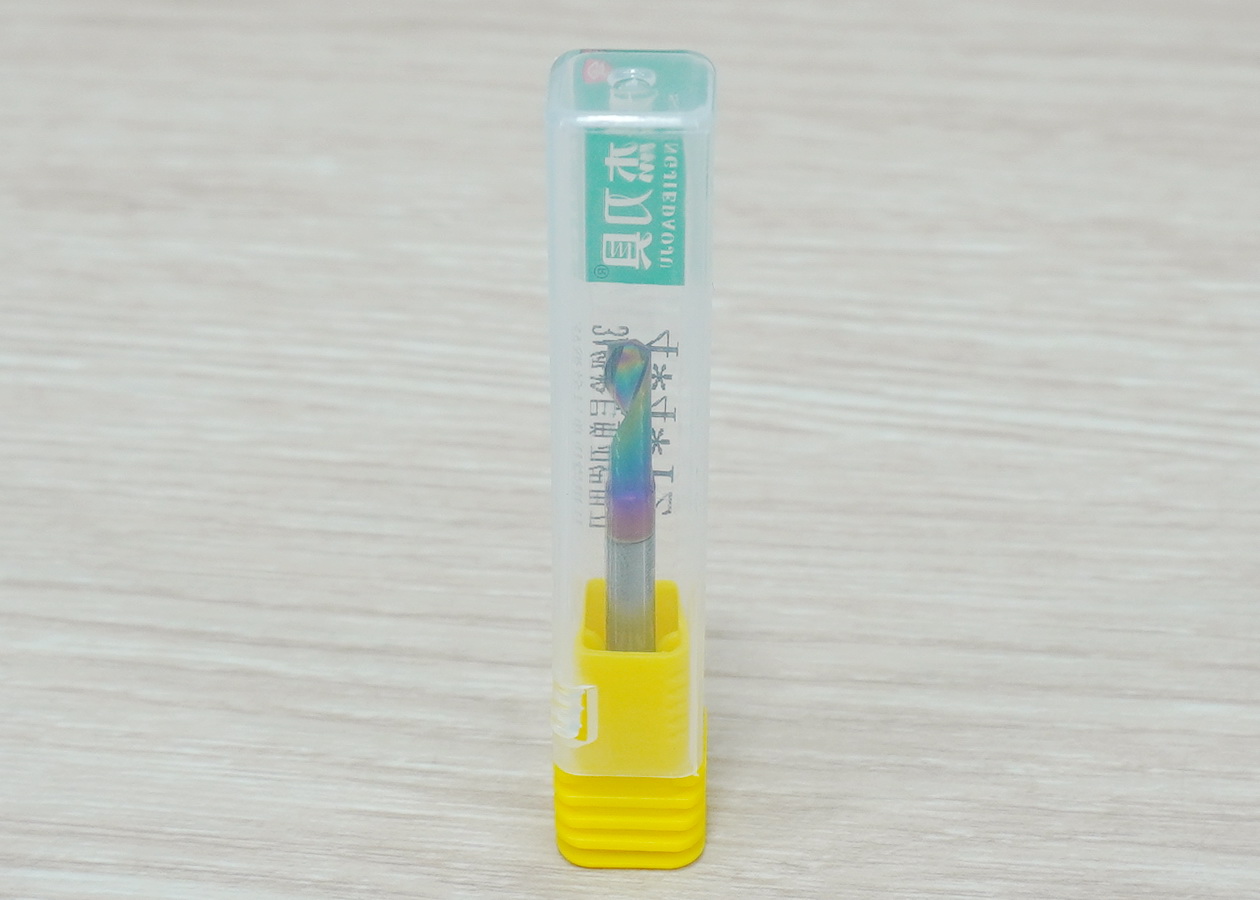 [เกรด 3A] - Single Flute DLC Coating 4x4x12 High Efficiency End Mill, Shank 4mm