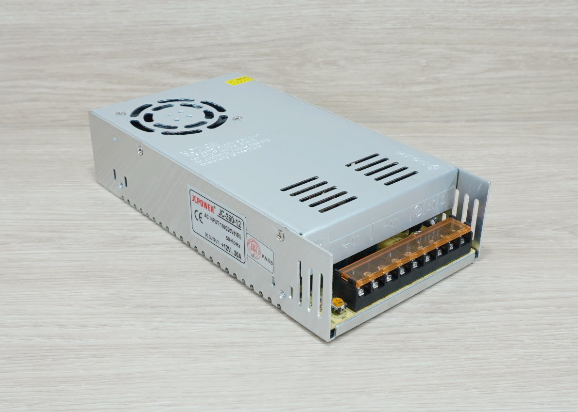 12V-30A-360W DC Switching Power Supply (JCPOWER) + Fan Automatic