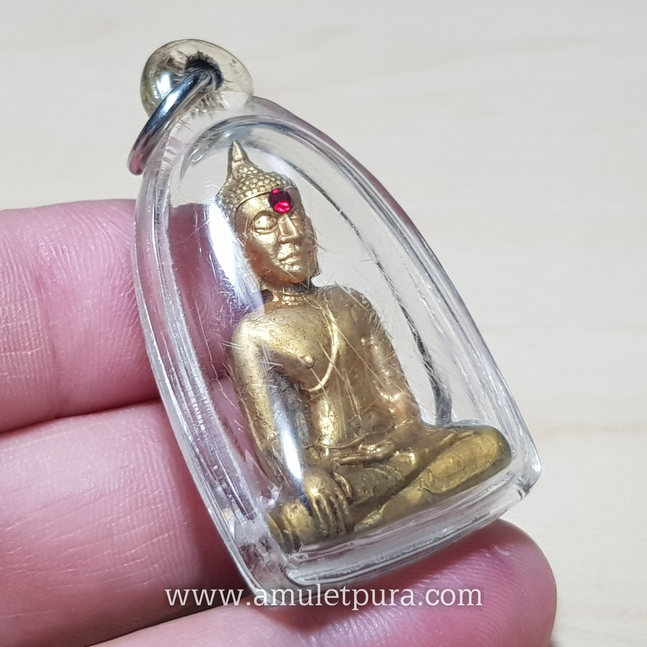 พระกริ่งหลวงพ่อพระใส(พิมพ์หน้ายักษ์)รุ่นแรก ปี2505 วัดโพธิ์ชัย จ.หนองคาย(อุดกริ่ง)องค์ที่1