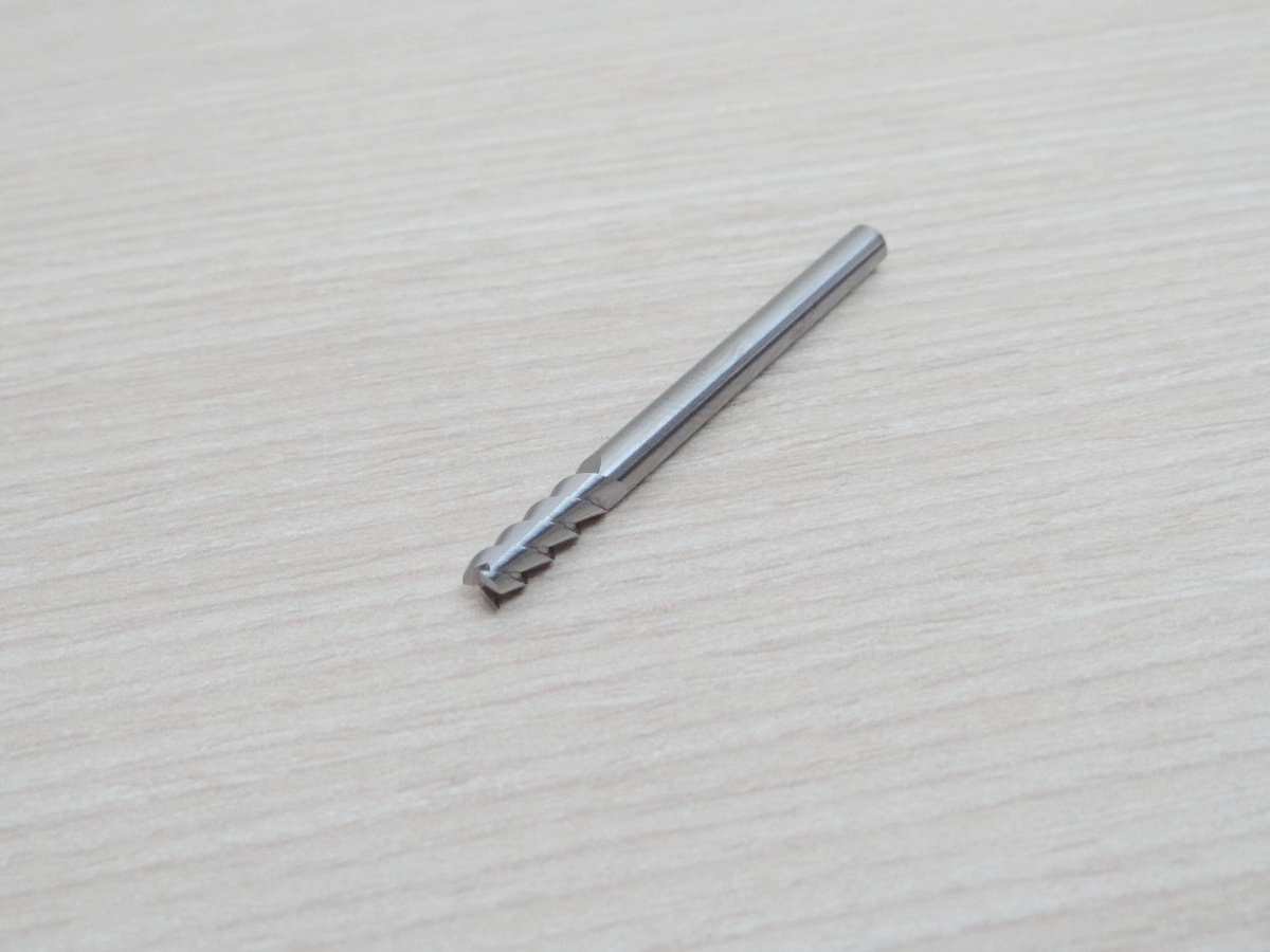 3-Flute Carbide Drill 4x4x12mm 50L HRC50 Square Flatted End Mill, Shank 4MM