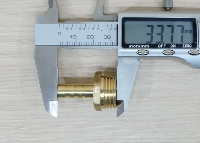 Male Thread 1/2BSP (20.5mm) to Straight Barb Tail 8mm Brass Connector