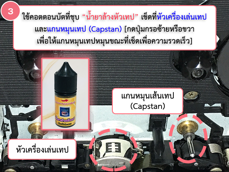 ชุดทำความสะอาดเครื่องเล่นเทป น้ำยาล้างเครื่องเล่นเทป น้ำยาล้างหัวเทป น้ำยาล้างลูกยาง