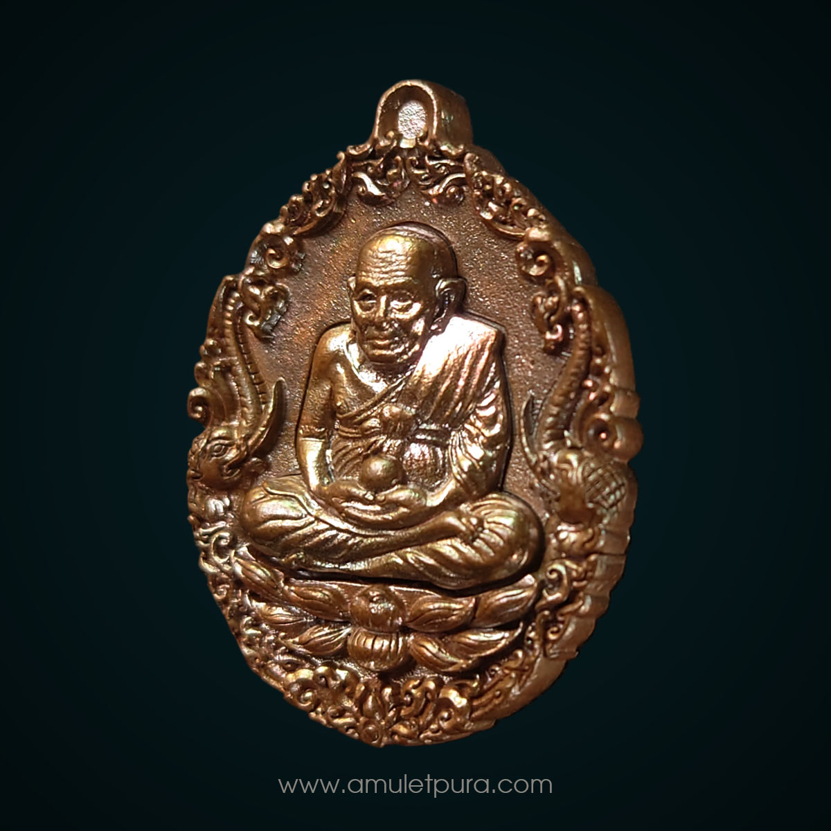 เหรียญหล่อหลวงปู่ทวดบรรจุกริ่ง เนื้อทองแดงผิวไฟ รุ่นเปิดโลกเศรษฐี58 วัดพระมหาธาตุฯ จ.นครศรีธรรมราช (ตอกโค้ด หมายเลข 1518)