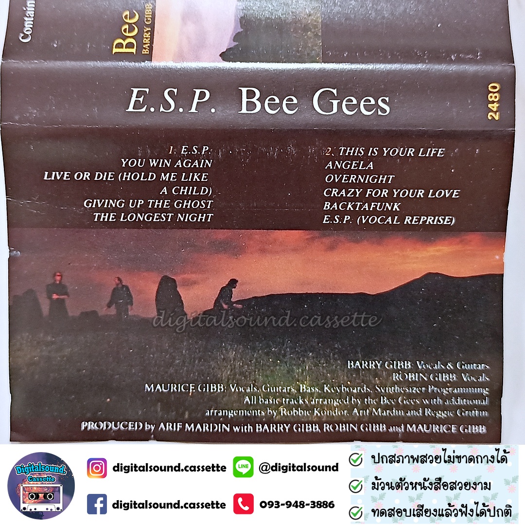 เทปคาสเซ็ท BEE GEES อัลบั้ม E.S.P.
