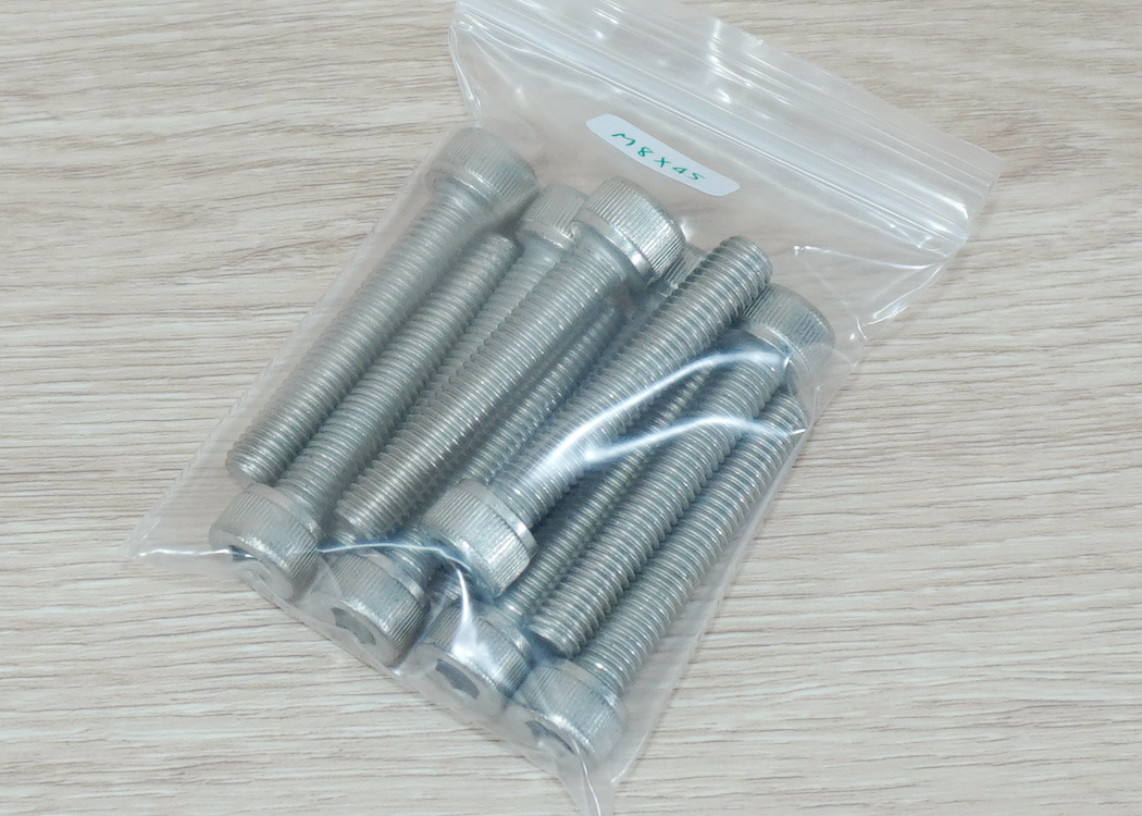 Hex Socket Cap Screw M8x45mm Nickel-plated (10ตัว/ถุง)