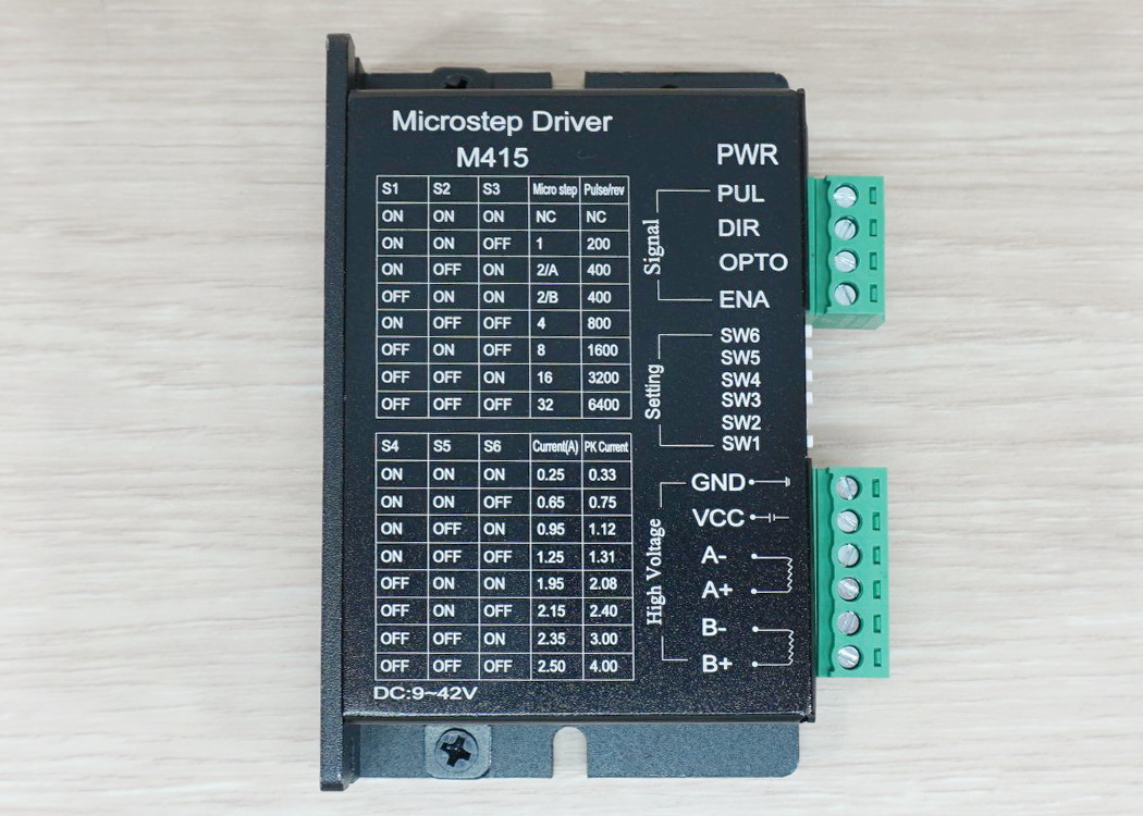 M415 Microstep Driver Peak 4A, 9-42 VDC [Aluminum Cover] 2-Phase