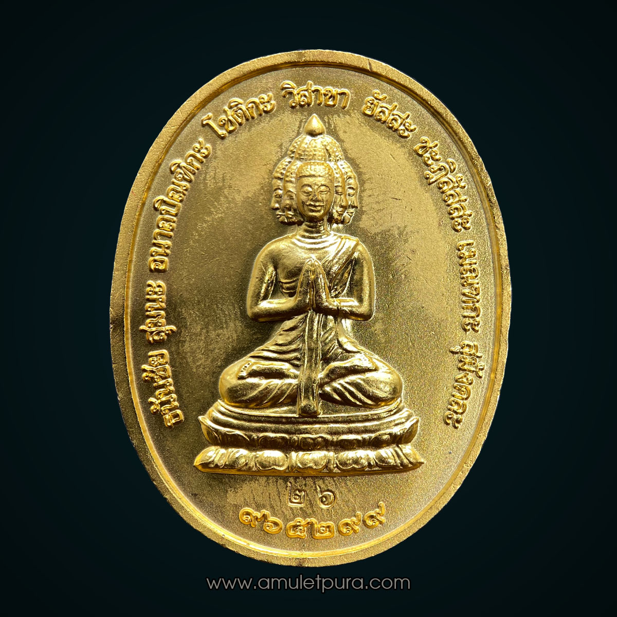 เหรียญหลวงปู่มา หลังพระมหาเศรษฐีนวโกฏิ (เนื้อโลหะลงยา) รุ่นทวิบารมีทวีโชค ปี51 หลวงปู่มา วัดสันติวิเวก จ.ร้อยเอ็ด (ตอกโค้ด หมายเลข 26)