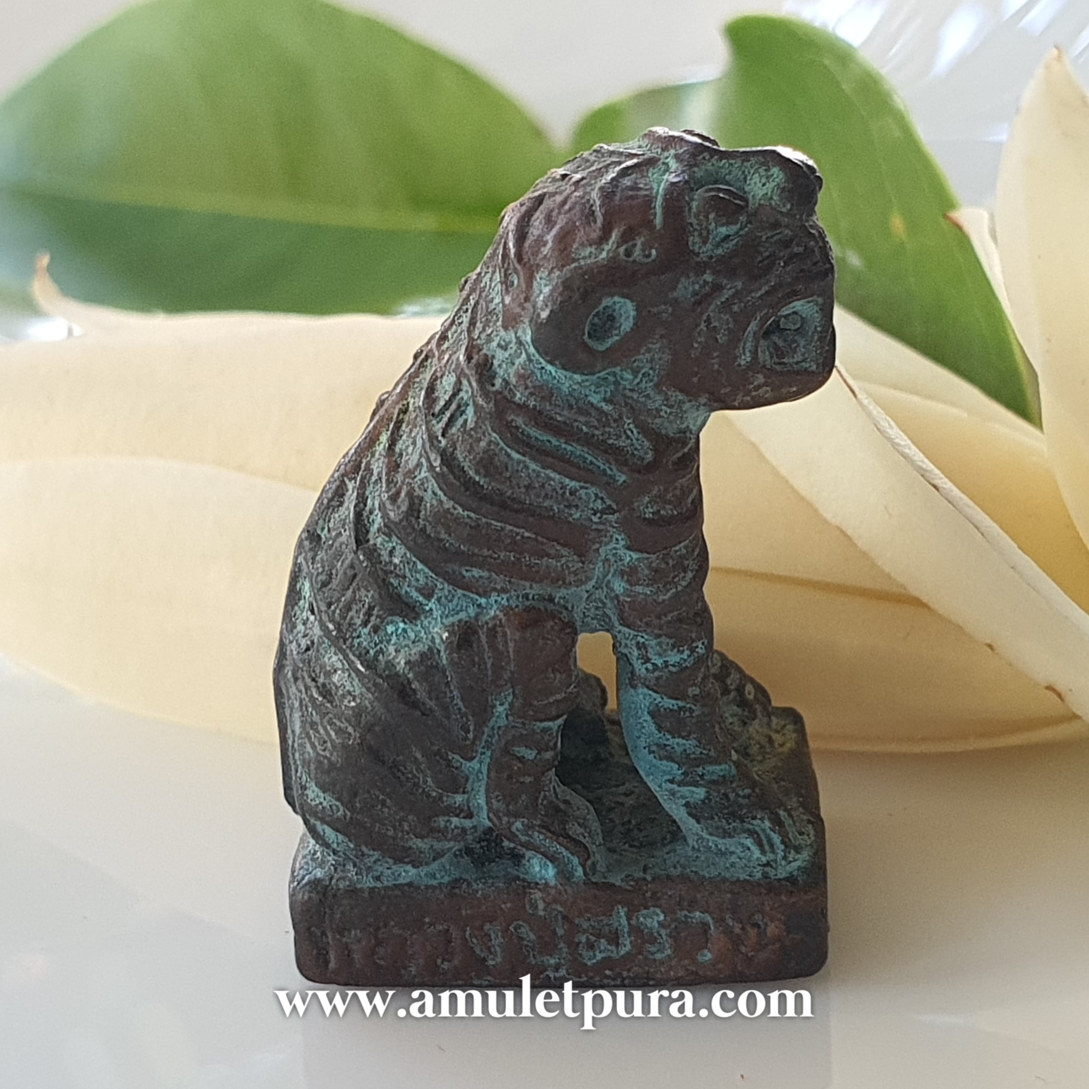 เสืออังกอร์ เนื้อทองผสมแก่มวลสาร รุ่นแรก ปี30 หลวงปู่สรวง ปลุกเสก ณ วัดป่าภูสมิง อ.ภู สิงห์ จ.ศรีสะเกษ