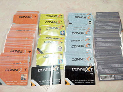 รับทำบัตรแข็งพนักงาน private card บัตรผิวมัน ตากแดดแช่น้ำ สีไม่ลอก