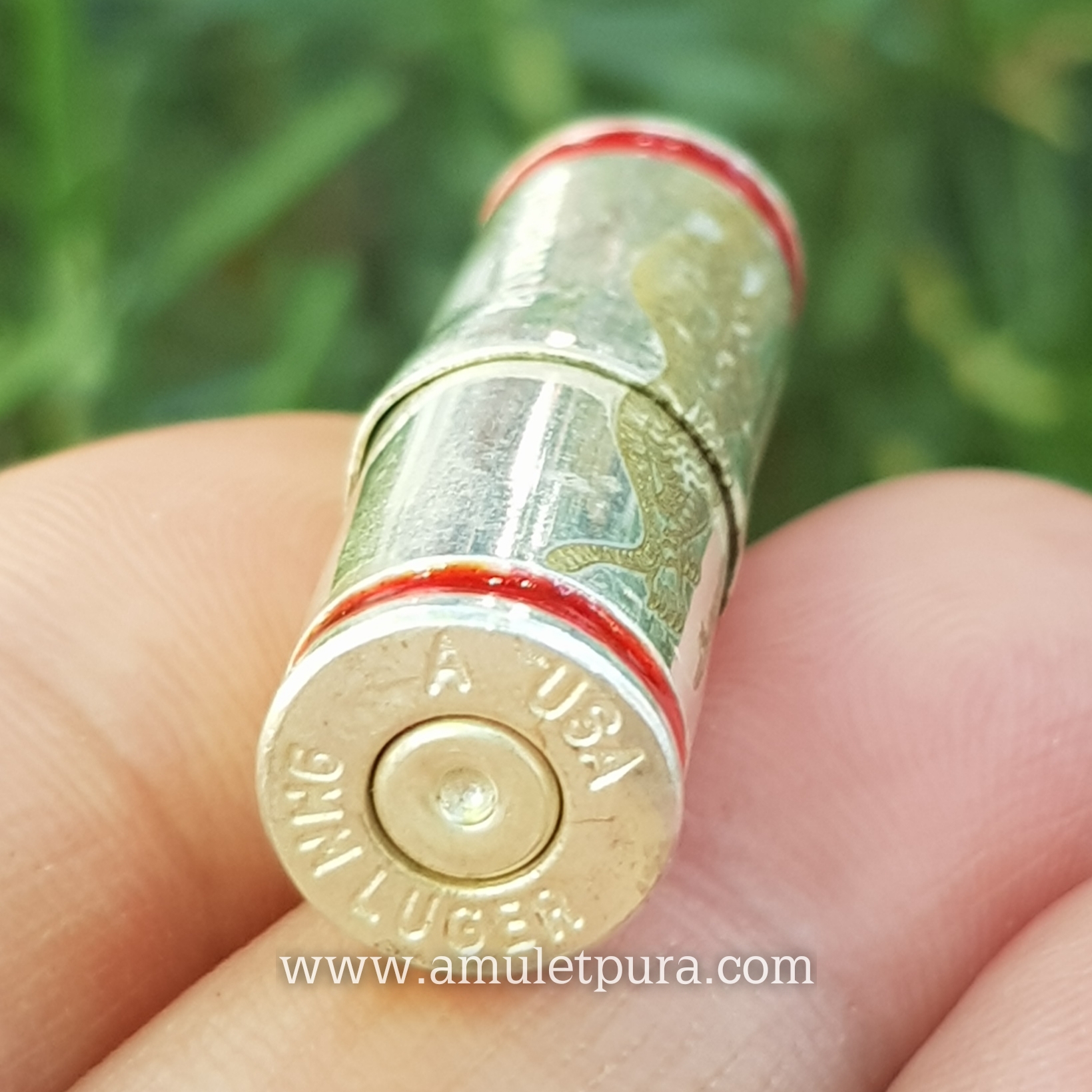 ตะกรุดปลอกลูกปืน(แยกชุดกรรมการ ชุบเงิน ขอบลงยาแดง)รุ่นพยัคฆ์ปราบไพรี รวย 100 ปี ปี64 หลวงพ่อพัฒน์ วัดห้วยด้วน จ.นครสวรรค์ (มีโค้ด หมายเลข 880)