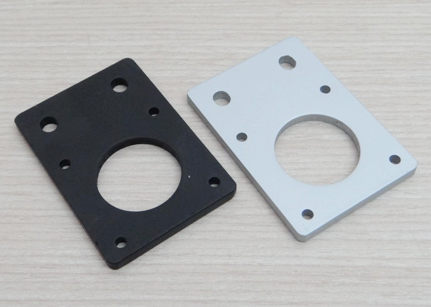 Aluminum Plate (black) Nema17 Stepper Motor Bracket - Thickness 4mm